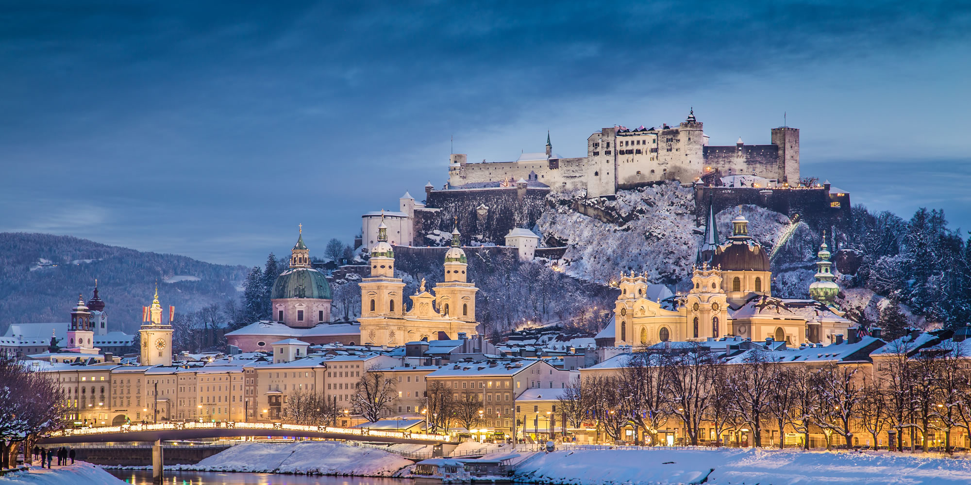 Mozartstadt Salzburg im Winter